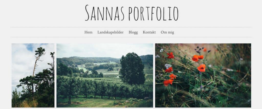 Skapa onlineportfolio med Portfoliobox