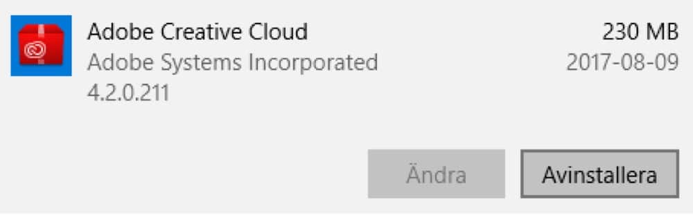 Avinstallera på Windows