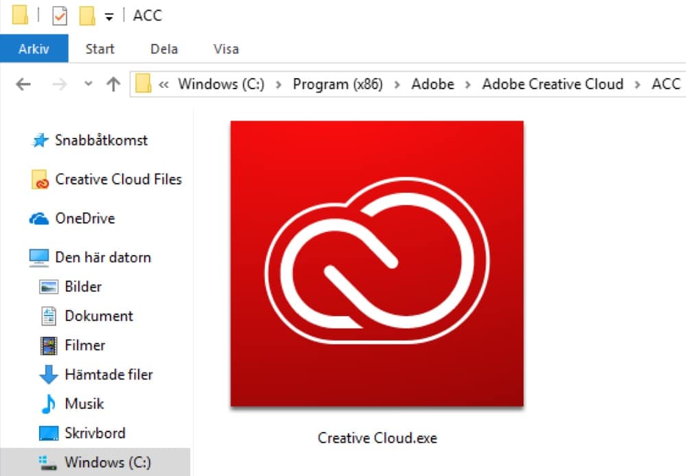 Creative Cloud i Windows