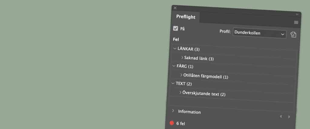 Preflight med InDesign