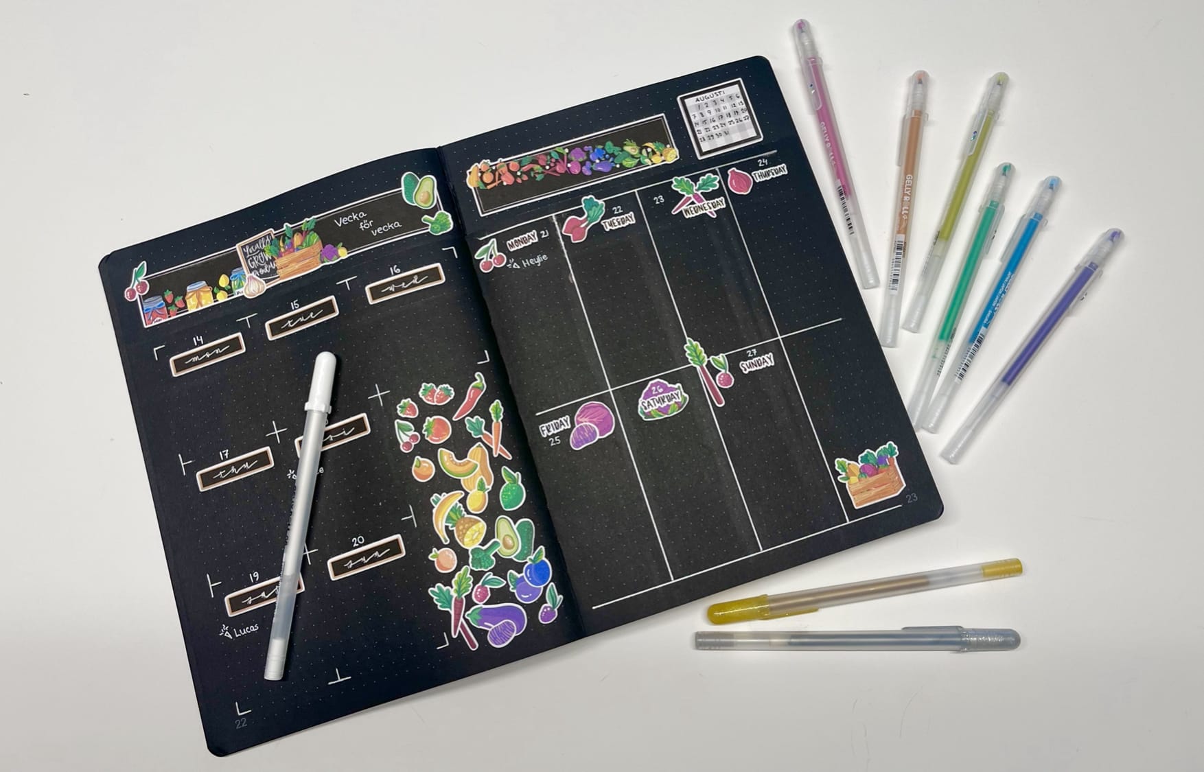 Lärare Tuva Fischers bullet journal.