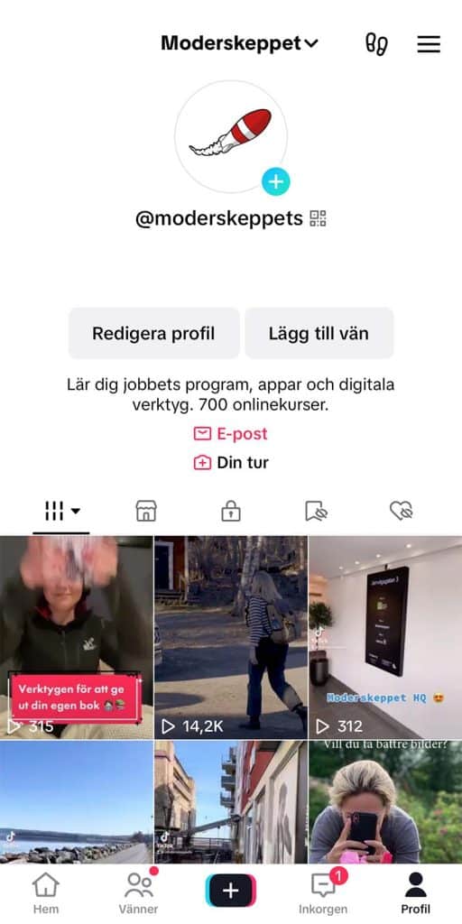 TikTok på en mobil