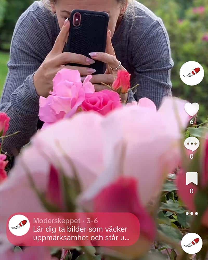 TikTok på en mobil