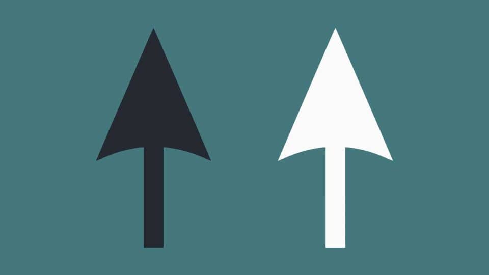 Skillnaden på den svarta och vita pilen i Illustrator | Moderskeppet