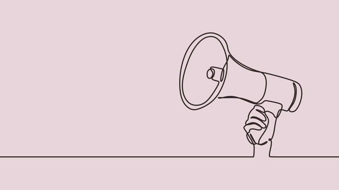 Illustration av en megafon