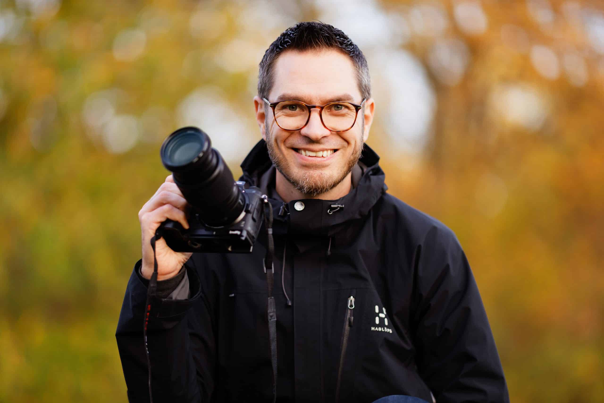 David filmar med systemkameran