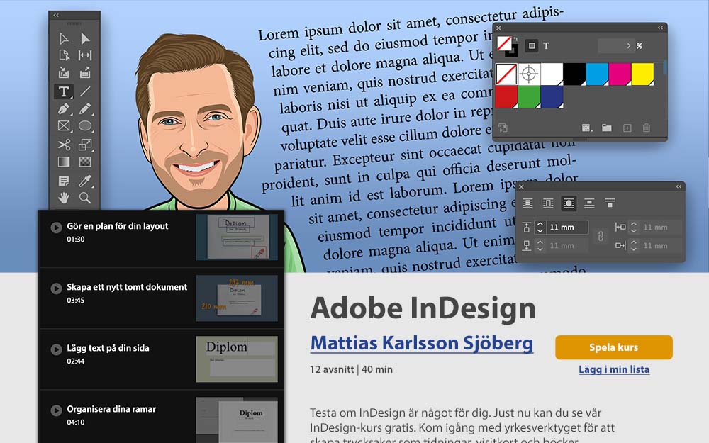 Adobe InDesign gratis kurs