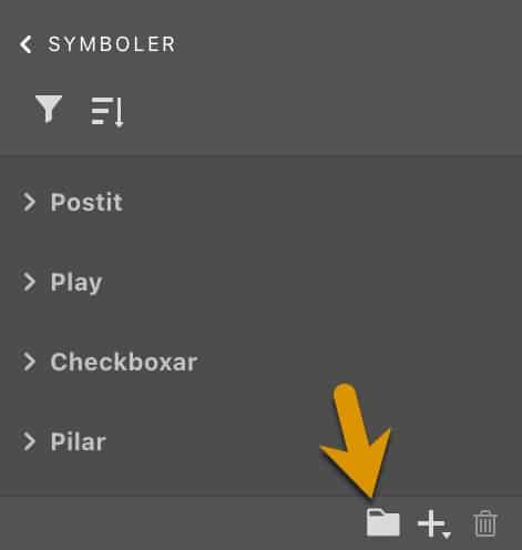 Skapa en ny grupp i ditt CC bibliotek.