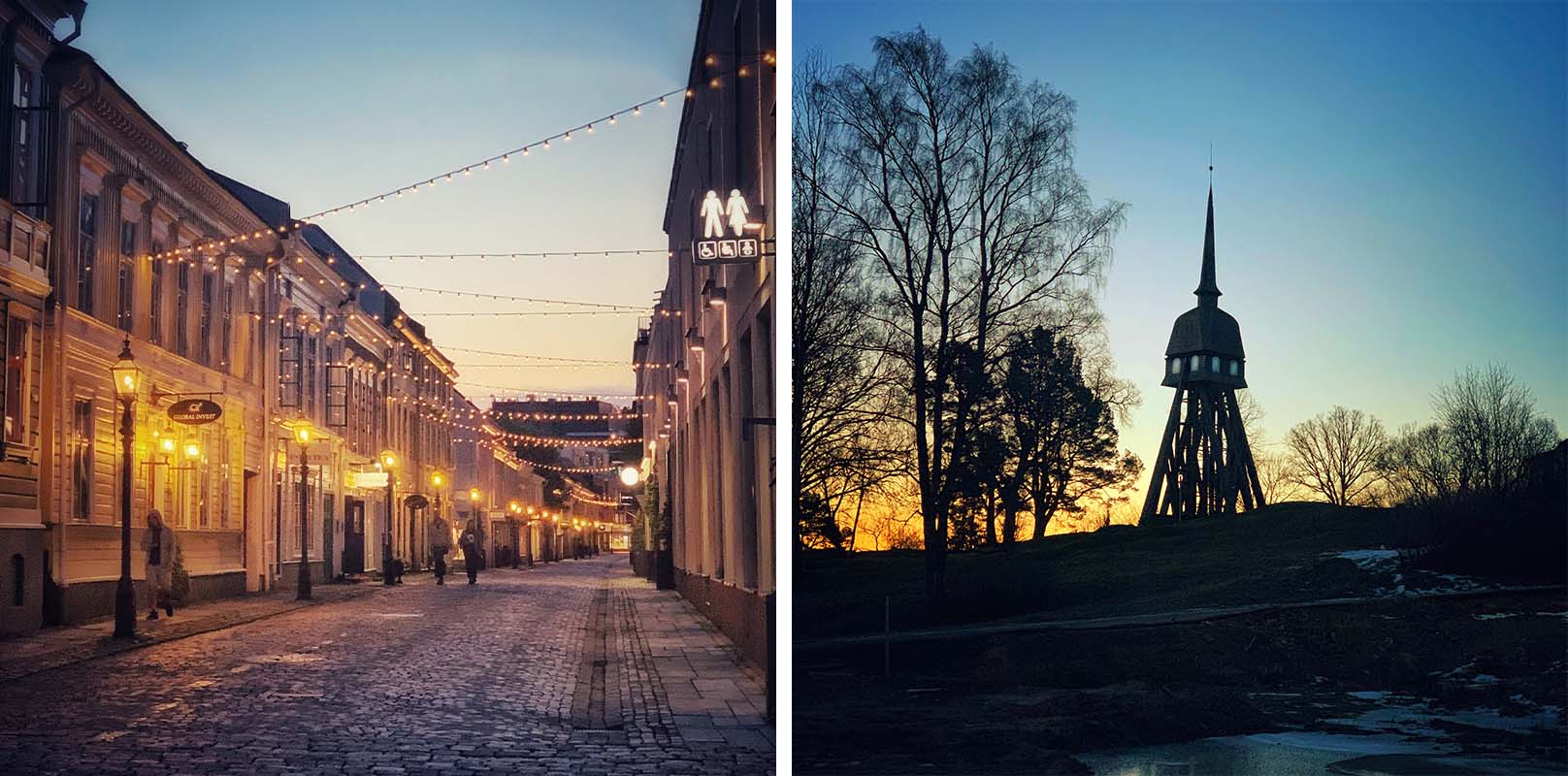 exempel på vitbalans i stadsbilder
