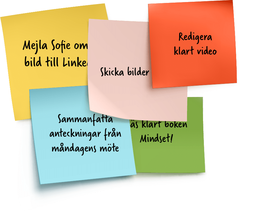 Illustration av postit-lappar