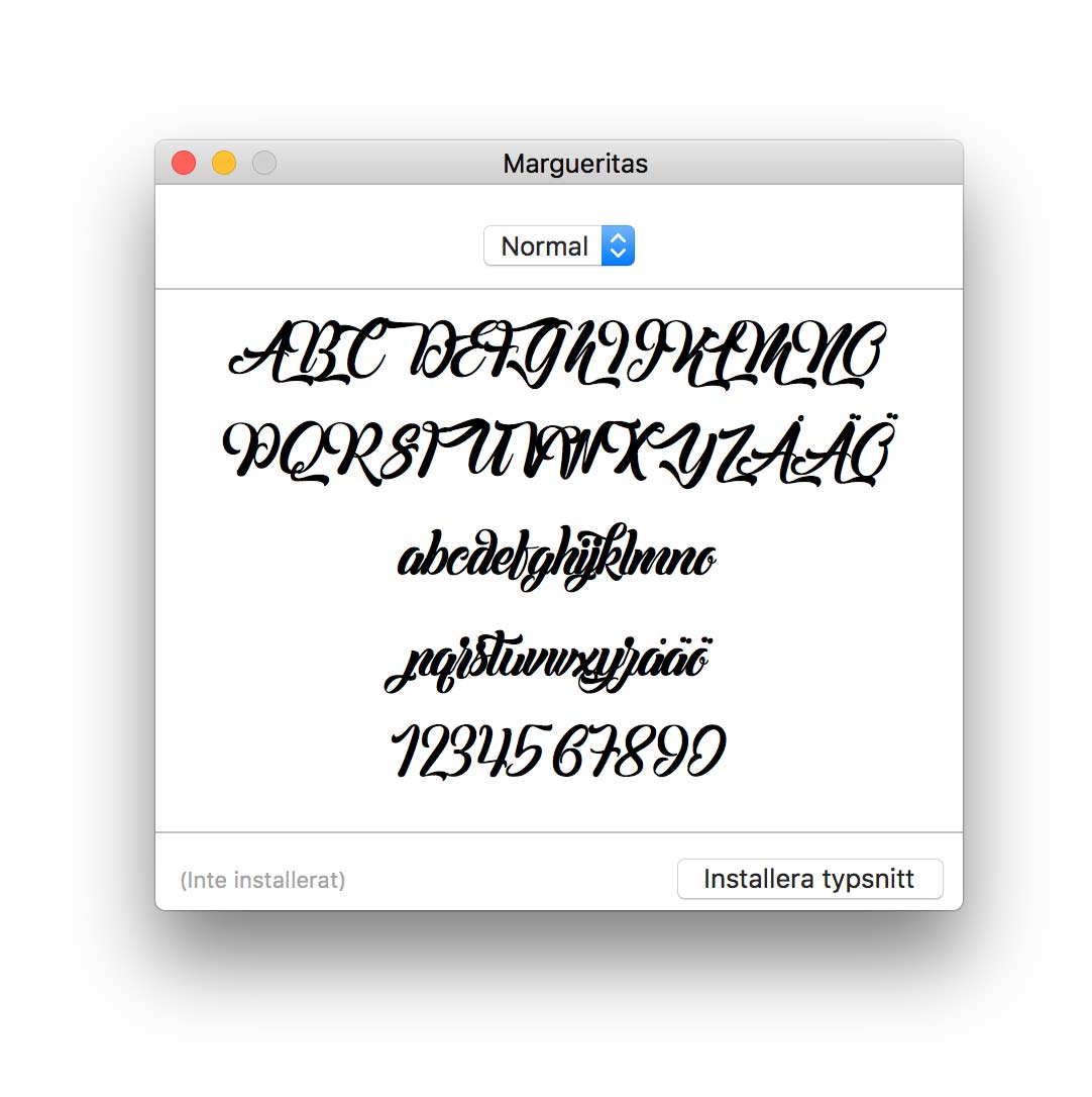 Installera typsnitt på Mac