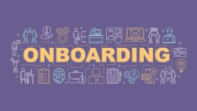 Illustration med ordet Onboarding