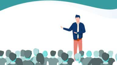 Illustration på presentatör