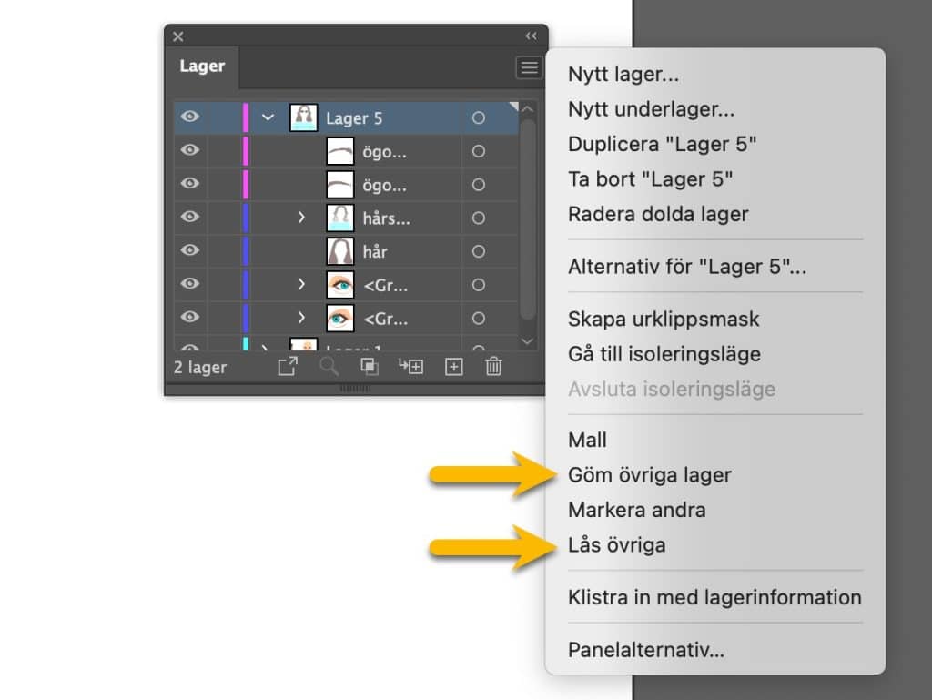 Lagerpanelen i Illustrator