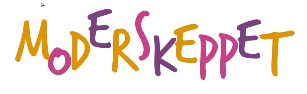 Texten Moderskeppet i olika färger