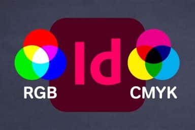 I InDesign kan du blanda RGB och CMYK