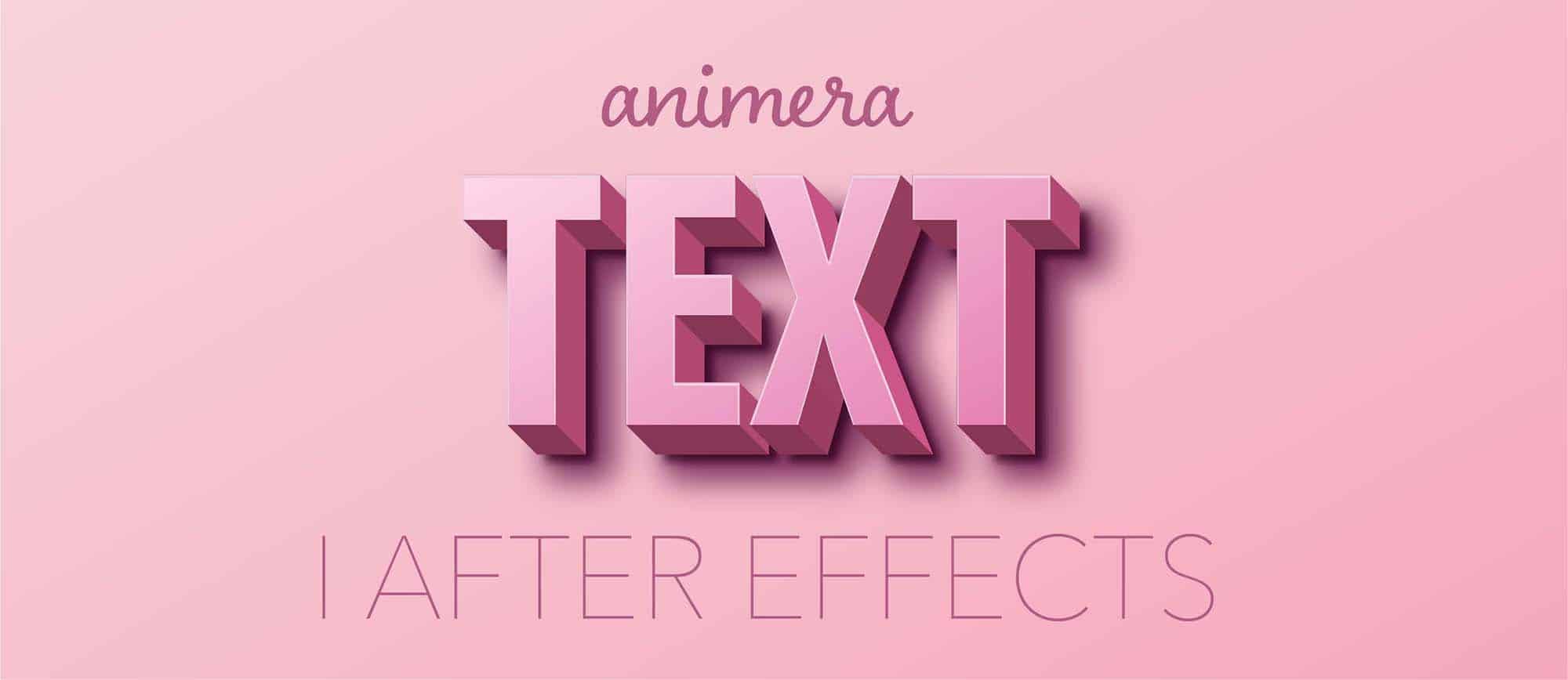 Animera text i After Effects