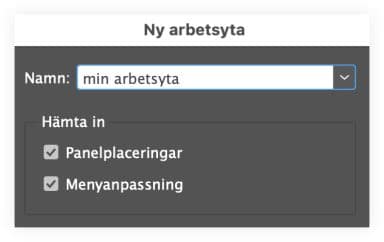 Skapa en egen arbetsyta