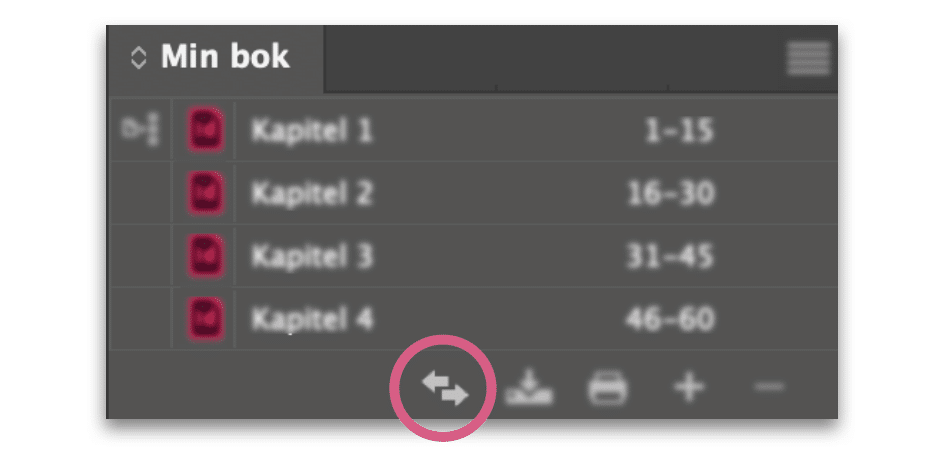 Bokpanelen i InDesign