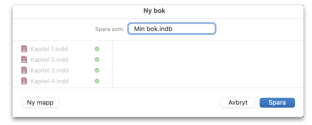 Bok i Indesign