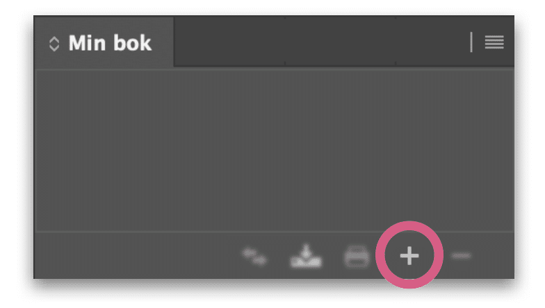 Bokfunktionen i Indesign