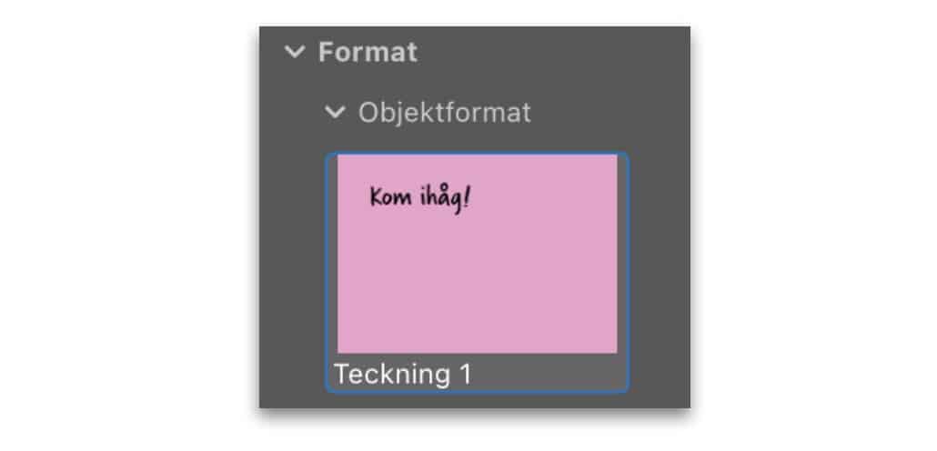 Skärmdump på sparat objekt i CC libraries