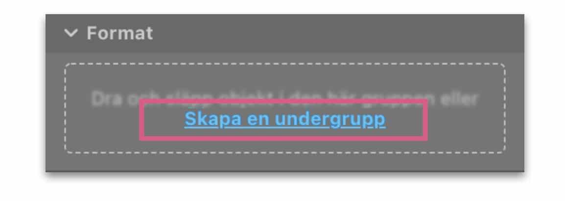 Skärmdump på Skapa undergrupp i panelen CC-libraries