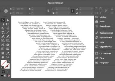 Formade textrutor i InDesign