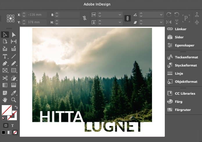 Integrerad text och bild i Indesign