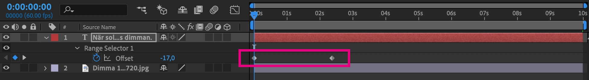 U-tangenten tar fram keyframes