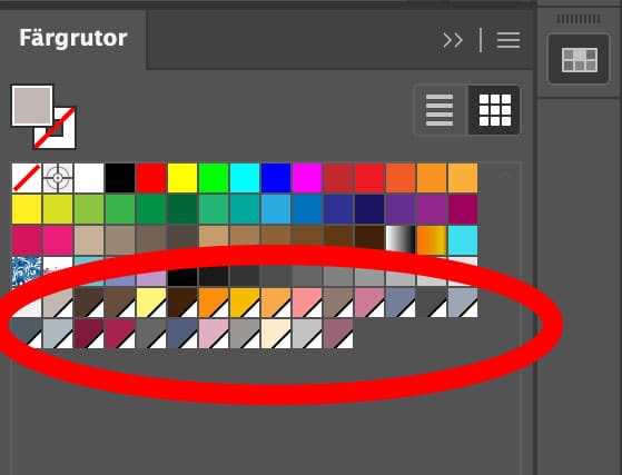 Skärmdump från Illustrator