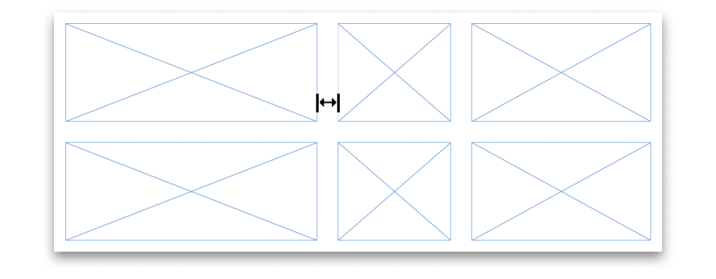 Ramar med olika storlekar i InDesign