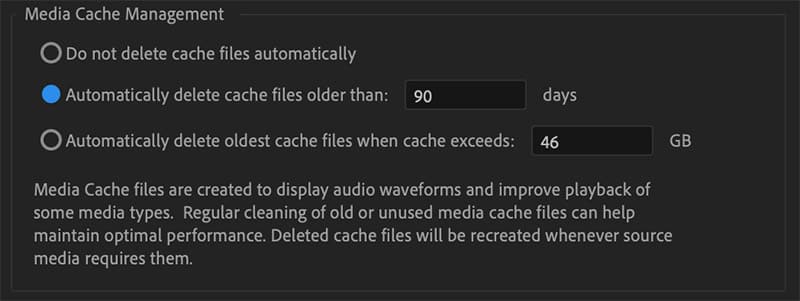 Hur du kan rensa ditt cache-minne automatiskt i Premiere Pro-