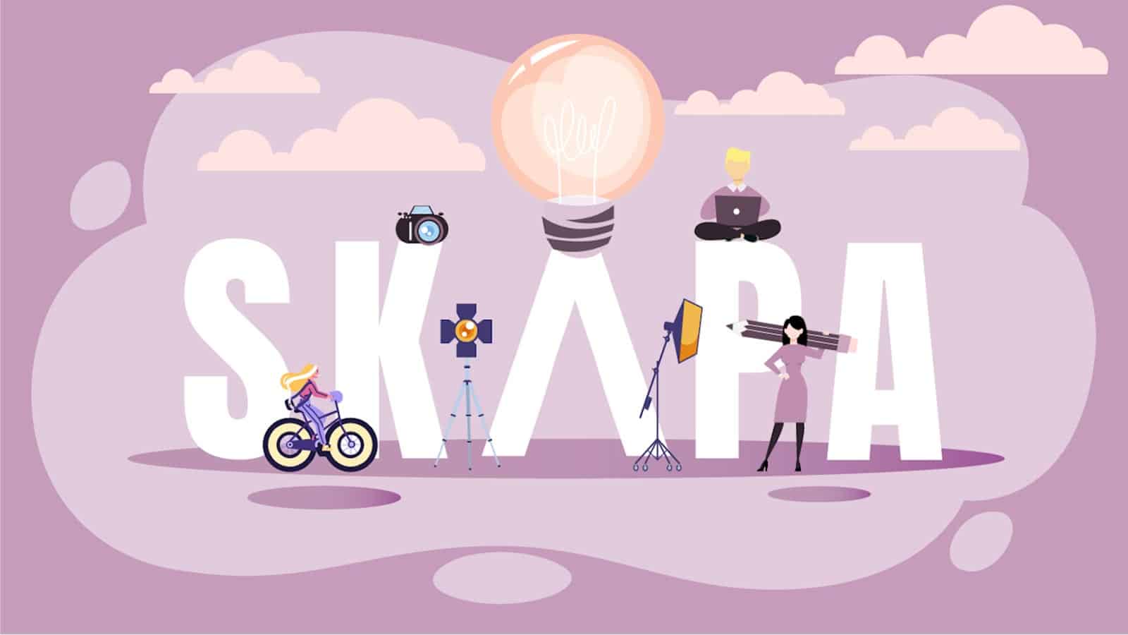 vektorillustration på text och illustrationer som harmoniserar i samma toner