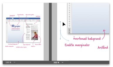 Använd dubbla arbetsvyer i InDesign