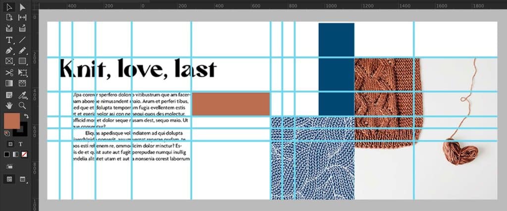 Omslagsbild för kursen Grids i InDesign