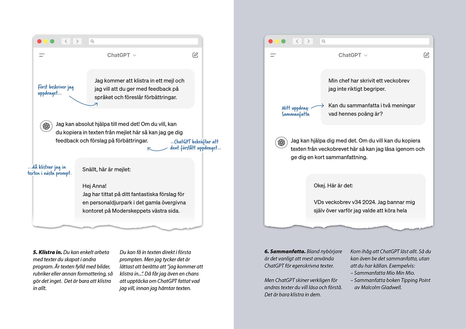 Exempel från guide till ChatGPT