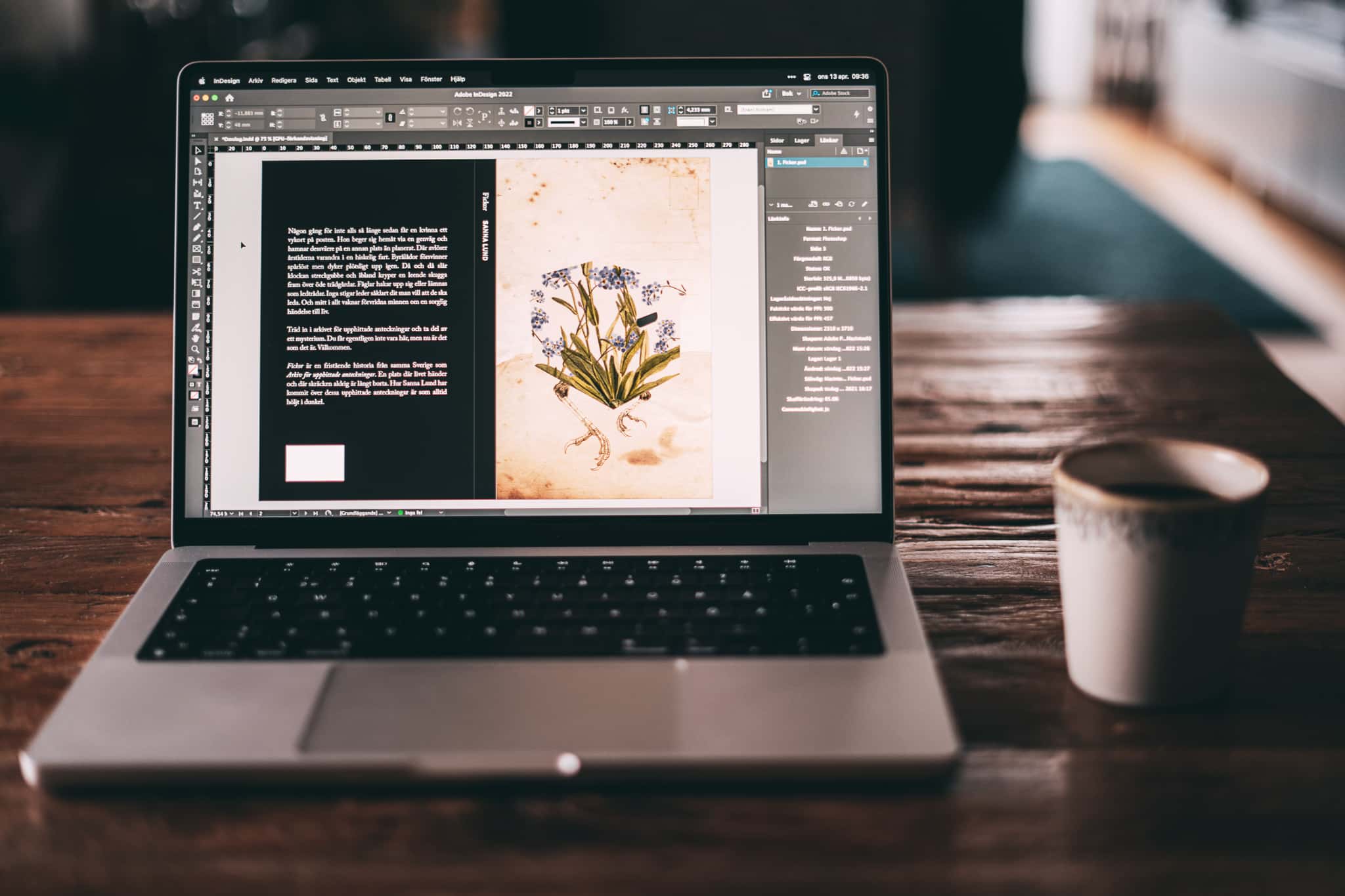Layout av inlaga i Indesign