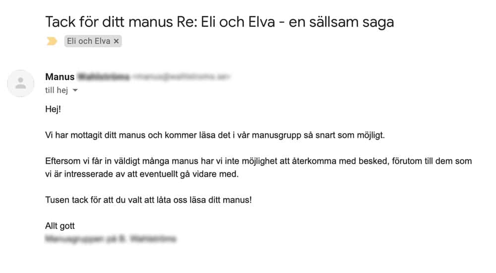 Refusering av manus