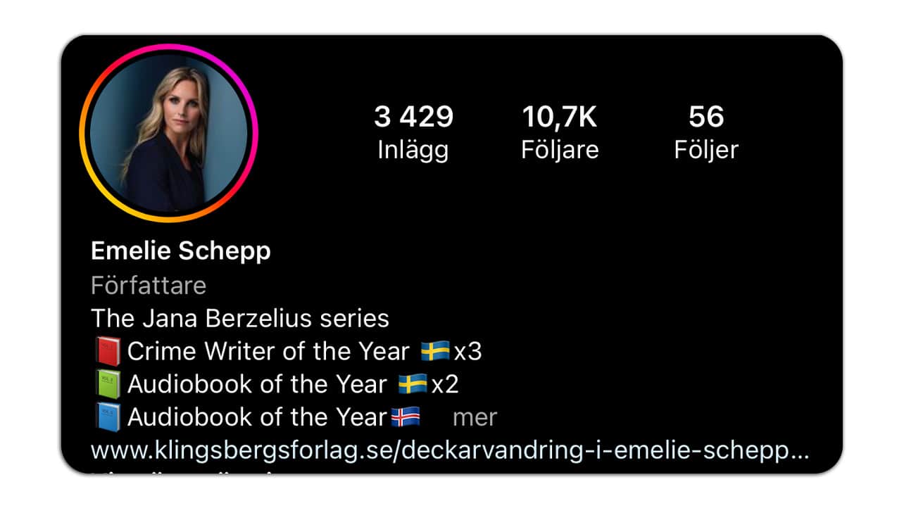 Instagramprofil Emelie Schepp