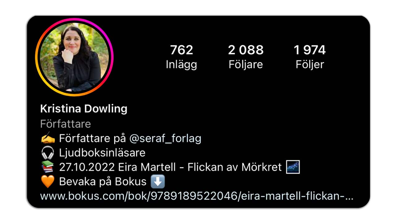 Instagramprofil Kristina Dowling