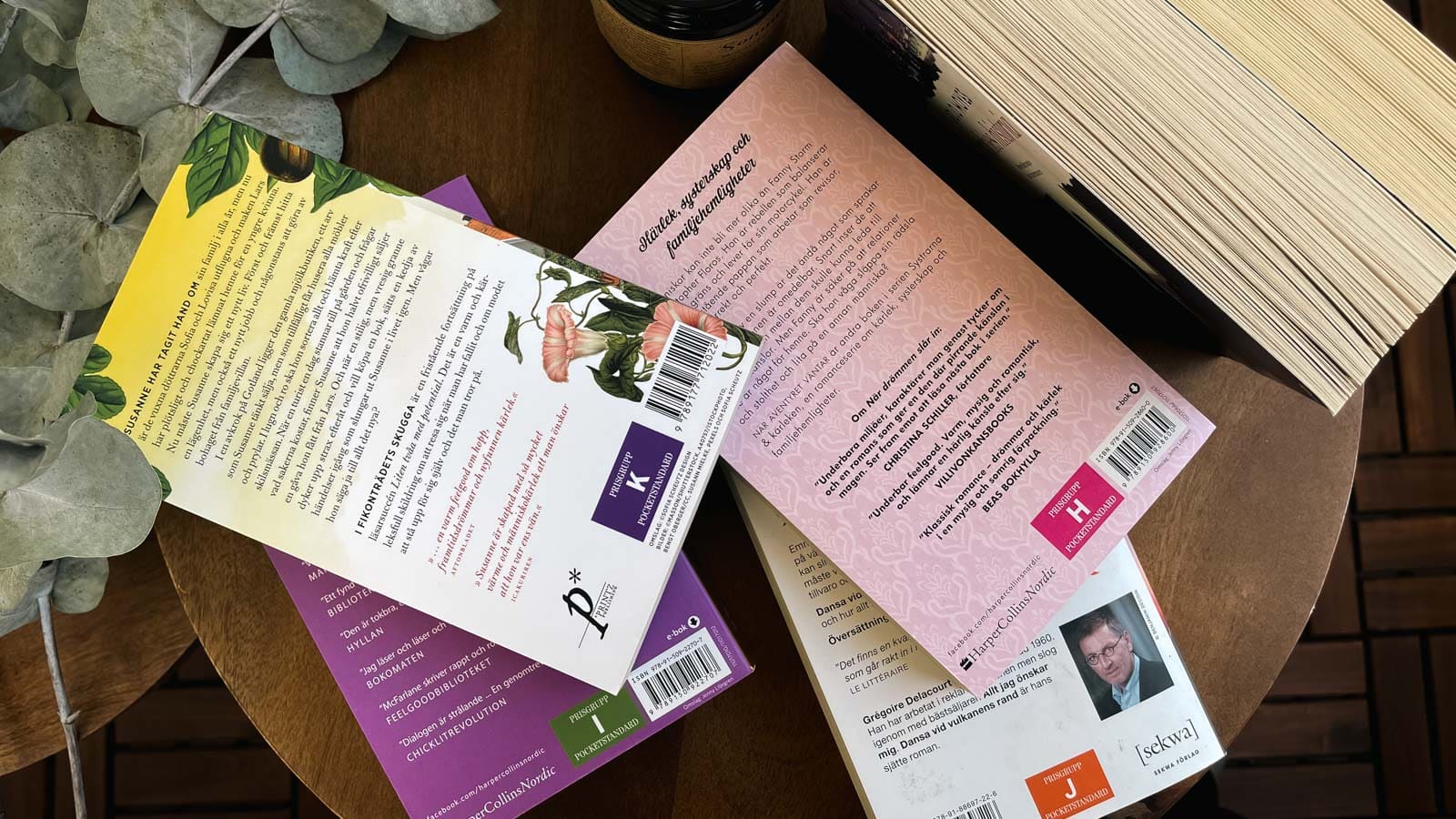 Baksidorna på pocketböcker