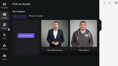 I AI-verktyget HeyGen skapar du video med avatarer.