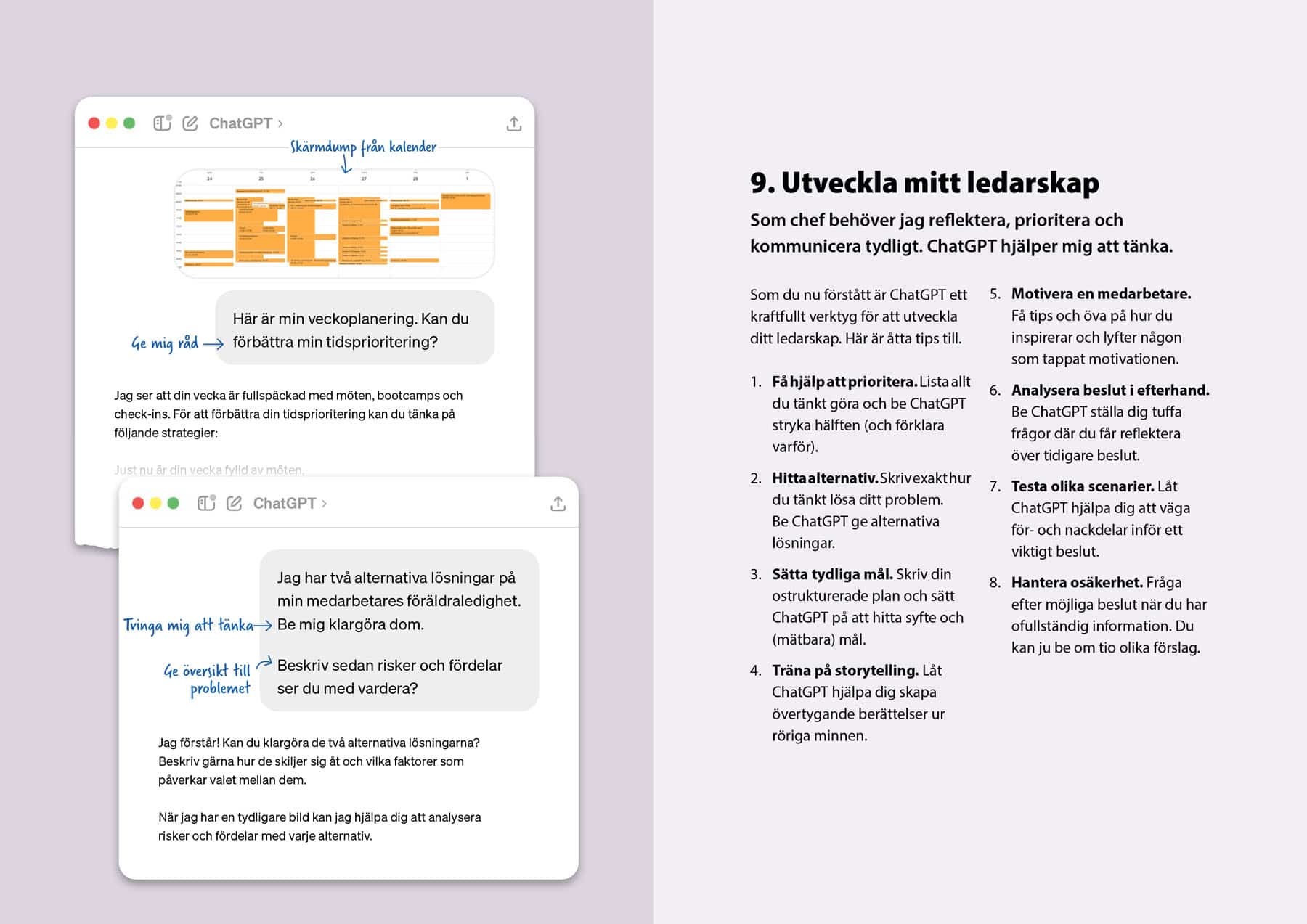 Exempel från guide till ChatGPT
