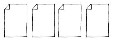 Illustration av tomma dokument