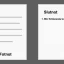 Göra anmärkningar eller källhänvisningar med fotnoter eller slutnoter i InDesign.