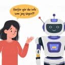 Illustration av kvinna som frågar en robot: Varför gör du inte som jag säger?