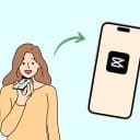 Illustration av kvinna som skapar voiceover