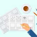 Illustration av storyboard