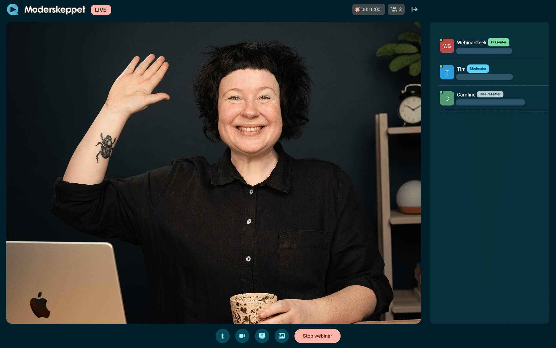Sanna leder ett webbinar om time management för ledare